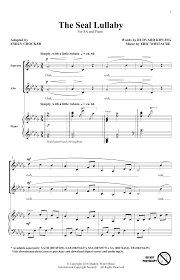 I make music for tha hustlas gangstas and thugs for those who have struggled in life but did not let it hold them down for. The Seal Lullaby Arr Emily Crocker Sheet Music Eric Whitacre 2 Part Choir