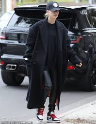 Hailey Bieber Is Engulfed In A Large Overcoat As She Drops