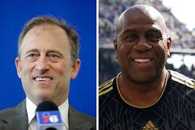 76ers owner Josh Harris and Magic Johnson announce Commanders purchase