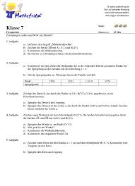 Geometrie Klasse 7 Aufgaben V Mathefritz Konstruktion Symmetrie