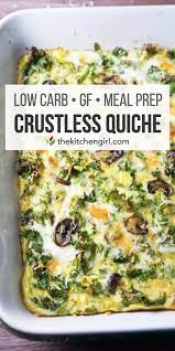 Crustless Quiche Recipe The Kitchen Girl Recipe Quiche Recipes Recipes Crustless Quiche