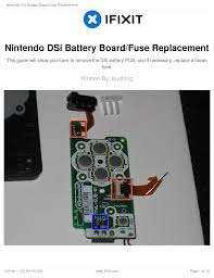 Press and hold the power/reset button (at least.5 second) until the power shuts off. Nintendo Dsi Battery Board Fuse Replacement Manualzz