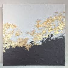 Black And Gold Artwork White And Black Gold Foil Leaf Gold Leaf Art Abstract Painting Leaf Art