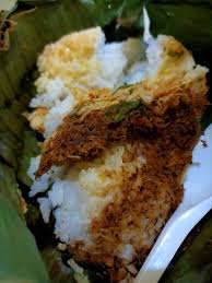 Nasi Bakar Ayam Suwir Serundeng Indonesian Meal Asian Food