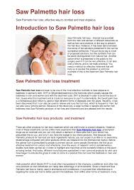 Hair transplant, or restoration surgery, can make the most of the hair you have left. Saw Palmetto Hair Loss L Doctor Hair Loss