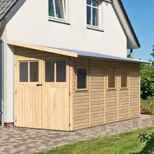 abri de jardin adosse en bois brut 8m juist 5 embase karibu pavillon de jardin abri de jardin abri de jardin moderne