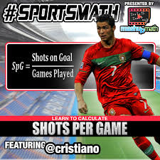 Our Latest Sports Math Graphic Shares The Formula For Calculating A Soccer Player S Shots Per Game And Features Math Meeting Education Math Free Math Resources