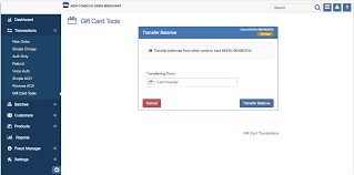 I added the gift cards to my account, which added the money to my account balance. Gift Card Tools Usaepay Help