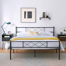 Check spelling or type a new query. Queen Size Metal Platform Bed Frame With Headboard Footboard Under Storage Space Metal Slats Support Center Middle Legs No Box Spring Needed Black Walmart Com Walmart Com