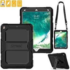 Ipad Pro 10 5 Case Seymac Three Layer Heavy Duty Strap Soft Silicone Hard Bumper Kickstand Shockproof Protectiv Protective Cases Cute Ipad Cases Ipad Models