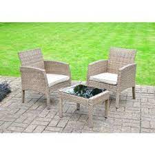 Valencia Armchair Rattan Effect Bistro Set 3pc L Garden B M In 2021 Patio Dining Set Outdoor Furniture Sets Bistro Set