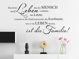 Wandtattoo Das Erste Ist Die Familie Als Schoner Familienspruch