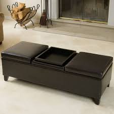 An ottoman coffee table, also known as a cocktail ottoman, offers a stylish and functional accent to the living room.perfect for extra seating, setting serveware or holding a drinks tray, it's a great centerpiece amongst sofas and loveseats.check out our wide selection of styles to match the decor of your space. 36 Top Brown Leather Ottoman Coffee Tables Home Stratosphere