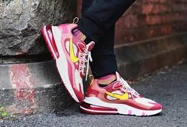 Nike Air Max 270 React Noble Red In 2020 Nike Air Max Air Max 270 Air Max Sneakers