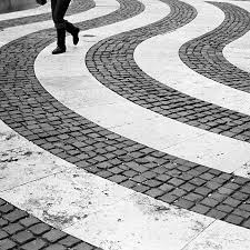 Black And White Striped Road Sign Striped Path Bruschatka Urban Landshaft
