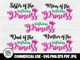 Download Birthday Princess Svg Family Svg Files Graphic By Tonisartstudio Creative Fabrica