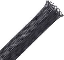 25ft - 1/4 inch PET Expandable Braided Sleeving – Black – Alex Tech Braided  Cable Sleeve