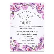 Purple Ultraviolet Floral Wedding Invite Card Zazzle Com Floral Wedding Invitations Wedding Invitation Cards Beach Wedding Invitations