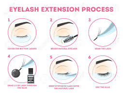 Eyelash Extension Guide For Woman Infographic With Eyelashes