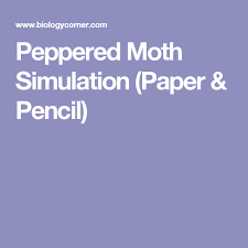 Peppered Moth Simulation Paper Pencil Peppered Moth Paper Simulation