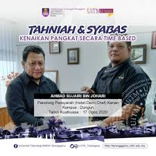Dengan segala hormatnya saya diarah merujuk perkara di atas. Tahniah Syabas Atas Kenaikan Pangkat Secara Time Based