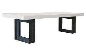 Senza Dining Table White Gray 87 In 2020 Rectangular Dining Table Concrete Dining Table Dining Table