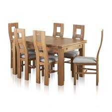 Natural Solid Oak Dining Sets 4ft 7 Extending Dining Table With 6 Chairs Dorset Range Oak Furnitureland Oak Dining Sets Fabric Dining Chairs Dining Table