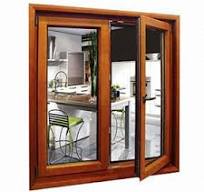 China Wooden Grain Aluminium Opening Window - Pinglu