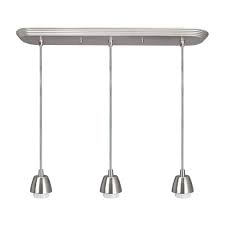 Aspen Creative Corporation 3 Light Satin Nickel Hanging Socket Mini Pendant Kit With 4 Ft Of Svt Cord 21038 11 The Home Depot