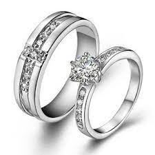 925 Sterling Silver Swiss Diamond Highend Wedding Weddings Couple Wedding Rings Wedding Rings Vintage Engagement Rings Couple