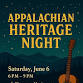  Appalachian Heritage Night - 694 Scenic Lakeview Dr Event Image