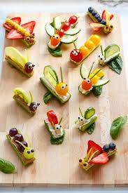 Fruit Vegetable Bug Snacks For Envirokidz I Love Vegan In 2020 Bug Snacks Vegetable Snacks Food Humor