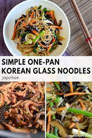 Simple One Pan Korean Glass Noodles Japchae Recipe Recipe Recipes Korean Appetizers Delicious Healthy Recipes