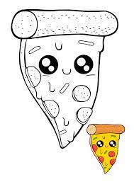 kawaii pizza coloring sheet page pages free coloriage de baleine