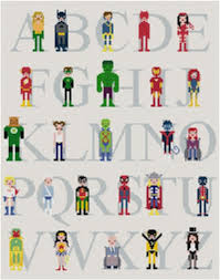 Superheros A Aquaman B Batman C Cyclops D Daredevil E Elektra F Flash G Greenlantern H Cross Stitch Alphabet Cross Stitch Patterns Cross Stitch