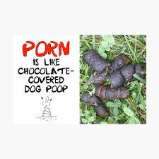 Porn is Like Chocolate-Covered Dog Poop Poster for Sale by The-CRT-Shop |  Redbubble