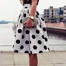Jupe Parapluie Moulante A Pois Pour Femmes Jupe Blanc Blanc Cdiscount Pret A Porter