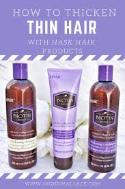 Hask S New Biotin Boost Thickening Collection Features A Triple Threat Of Ingredients Sure To Give Fine Healthy Relaxed Hair Thickening Shampoo Hair Thickening