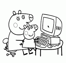 Computer Coloring Pages Peppa Pig Coloring Pages Peppa Pig Colouring Peppa Pig