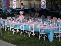 Hello kitty kids table and chairs set; Hello Kitty Birthday Party Ideas Photo 3 Of 43 Catch My Party