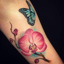 Low Voltage Ink On Instagram By Missjoydewi Tattoo Tattoos Ink Inked Ladytattooer Tattoo Orchid Tattoo Tattoos For Women Flowers Butterfly Leg Tattoos