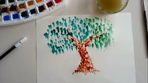 Sulu Boya Ile Firca Baski Youtube