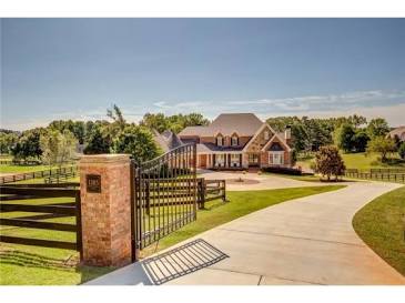 Equestrian estate with rolling pastures in Milton, Georgia, AI generated