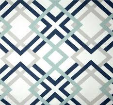 Navy Grey Aqua Designer Home Decor Fabric By The Yard Cotton Drapery Or Upholstery Fabric Contemporary Geometric Navy An Fabric Decor Home Decor Fabric Decor