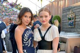 Millie bobby brown and sadie sink at the netflix`s season 2 premiere of `stranger things` held at the regency village theatre in westwood, usa on october 26, 2017. Millie Bobby Brown Named A Pimple After Sadie Sink Teen Vogue