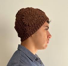 Buy Brown Crochet Beanie, Dark Brown Cotton Handkint Beanie, Breathable  Cotton Beanie, Fall Winter Comfortable Hat, Brown Unisex Tissued Beanie  Online in India