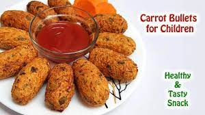 Here is great healthy snack that everyone will love. Children S Healthy Carrot Snack Recipe Carrot Bullets Carrot Fritters Youtube