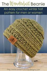 Wanderlust Beanie Crochet Hat Pattern Kirsten Holloway Designs Crochet Beanie Pattern Crochet Hats Crochet Hats Free Pattern