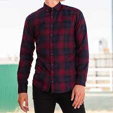 Les chemises damart pour homme : Chemise A Carreaux Homme Bleu Toptex