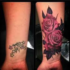 Lovely Coverup Roses Girly Coverup Ink Colorfulltattoos Purple Rose Tattoos Wrist Tattoo Cover Up Rose Tattoo Cover Up